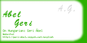 abel geri business card